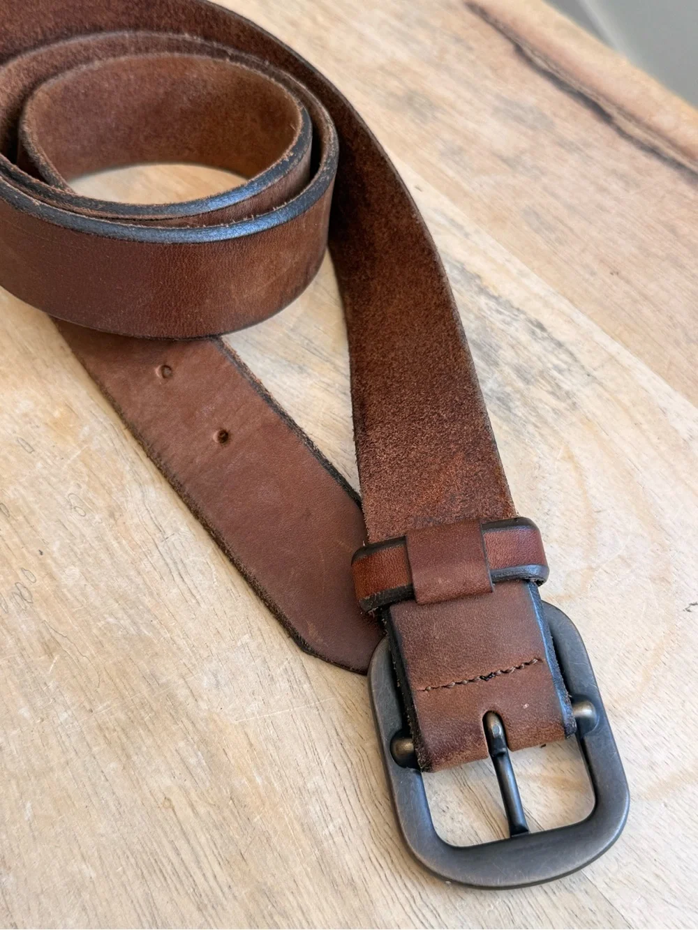 REi brown leather belt 36 waist